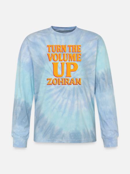 Turn the Volume Up Shirt - Tie Dye Long Sleeve T-shirt - blue lagoon