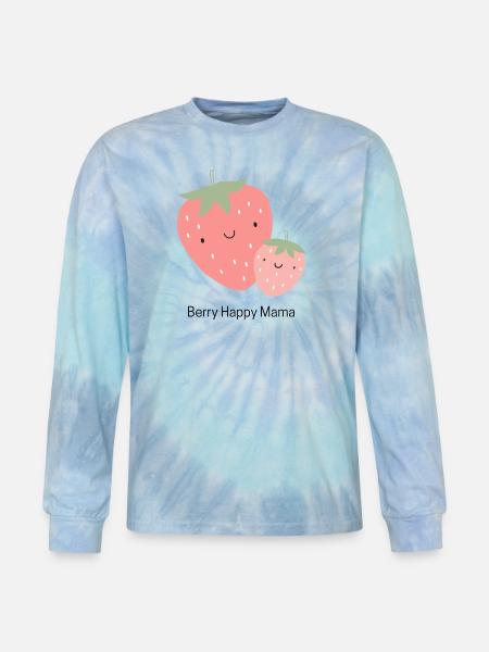 Berry Happy Mama - Tie Dye Long Sleeve T-shirt - blue lagoon