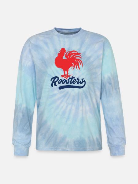 Sydney Roosters - Tie Dye Long Sleeve T-shirt - blue lagoon
