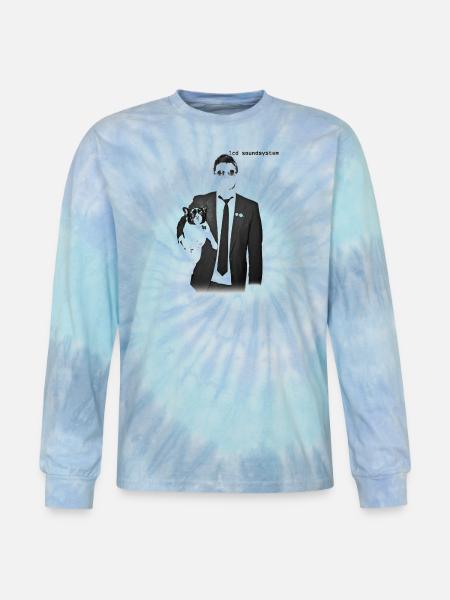 LCD Sound System - Tie Dye Long Sleeve T-shirt - blue lagoon