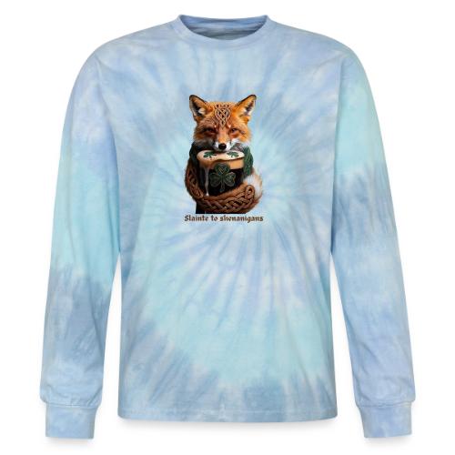 Sly Emerald Fox Toast T-Shirt - Tie Dye Long Sleeve T-shirt