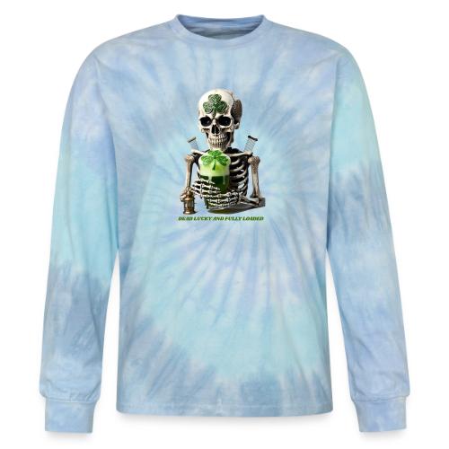 Eternal Stout Skeleton Graphic Tee - Tie Dye Long Sleeve T-shirt