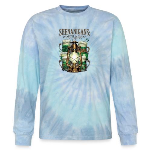 Worth a Shot Lantern Toast Graphic Tee - Tie Dye Long Sleeve T-shirt
