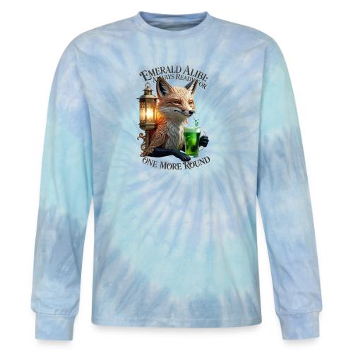 Emerald Alibi Fox Graphic Tee - Tie Dye Long Sleeve T-shirt