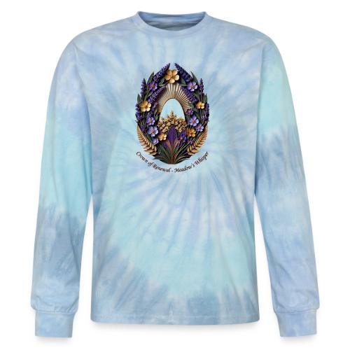 Easter Meadow Crown Renewal T Shirt, Spring Gift - Tie Dye Long Sleeve T-shirt