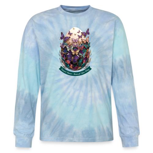 Easter Dawn's Flutter Butterfly T Shirt, Gift - Tie Dye Long Sleeve T-shirt