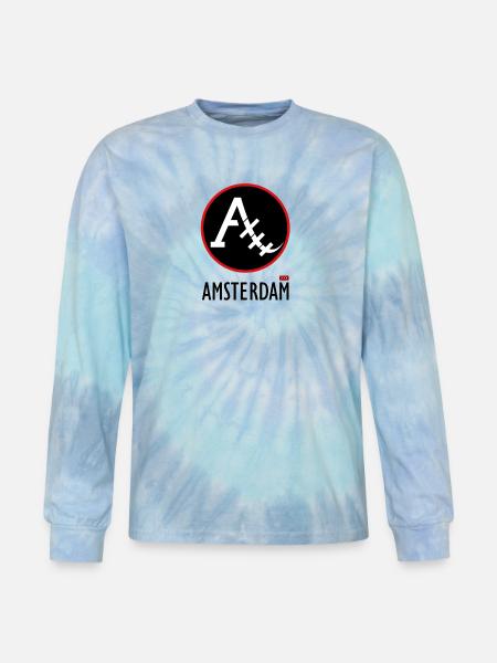 Amsterdam City - Tie Dye Long Sleeve T-shirt - blue lagoon