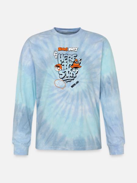 Graffiti Cone Stay Frosty Tee - Tie Dye Long Sleeve T-shirt - blue lagoon