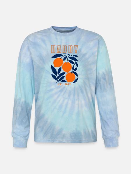 Daddy 2027 - Tie Dye Long Sleeve T-shirt - blue lagoon