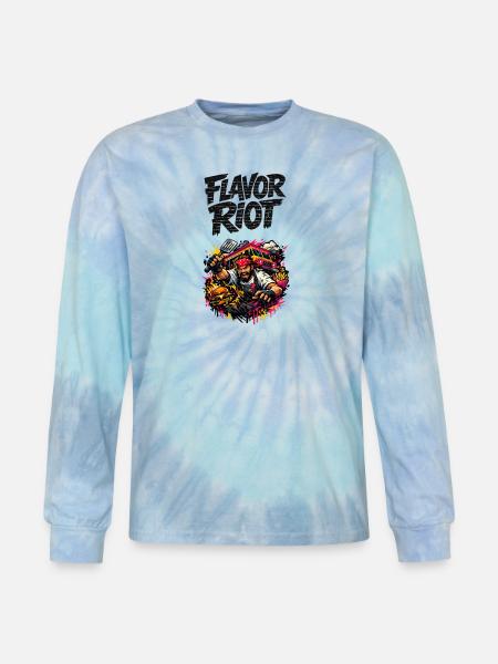 Rogue Kitchen Rider - Tie Dye Long Sleeve T-shirt - blue lagoon