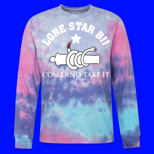 Lone Star BJJ - Come and Take It - White and Red - Tie Dye Long Sleeve T-shirt