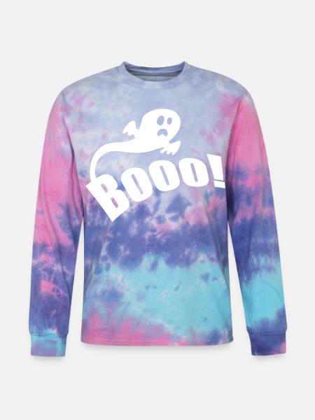 Boo - Tie Dye Long Sleeve T-shirt - cotton candy