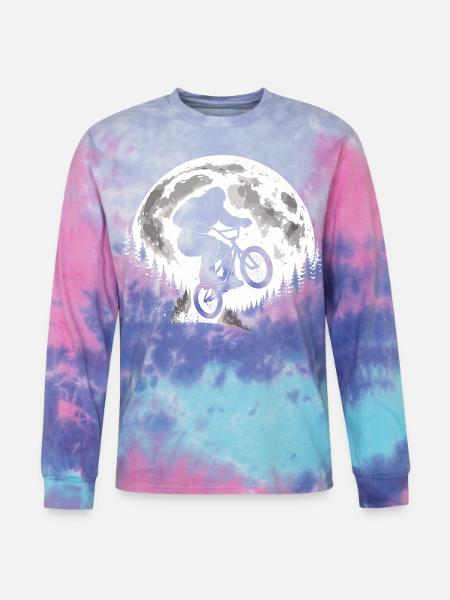 Bigfoot BMX Jump - Tie Dye Long Sleeve T-shirt - cotton candy
