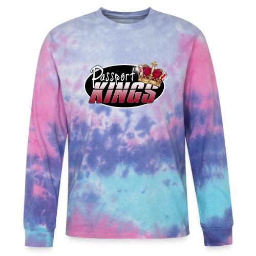 Passport Kings logo for dark shirts - Tie Dye Long Sleeve T-shirt
