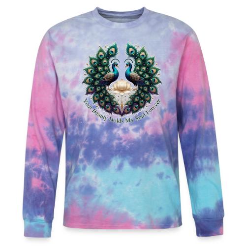 Your Beauty Holds My Soul Peacock Gifts T-Shirt - Tie Dye Long Sleeve T-shirt