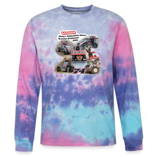Luke Hall - Eldora Speedway FFN#1 Design 1 - Tie Dye Long Sleeve T-shirt