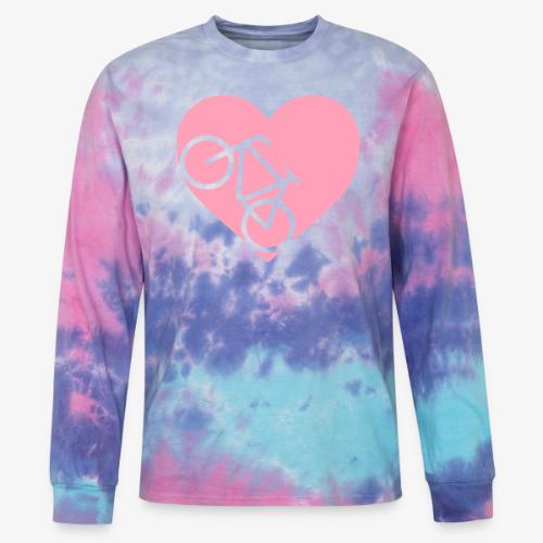 heart_bicycle_cutout - Tie Dye Long Sleeve T-shirt