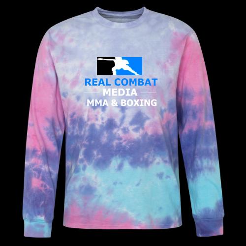 RCM MMA & BOXING Light Blue White Text - Tie Dye Long Sleeve T-shirt