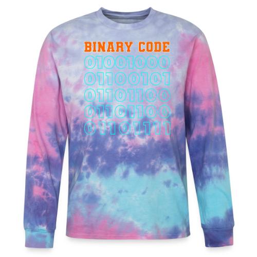 Say Hello in Binary code - Tie Dye Long Sleeve T-shirt