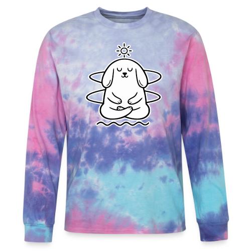 Cute Meditating Bunny Zen Yoga Animal - Tie Dye Long Sleeve T-shirt