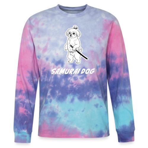 Samurai Maltese Katana Warrior Dog Tee - Tie Dye Long Sleeve T-shirt
