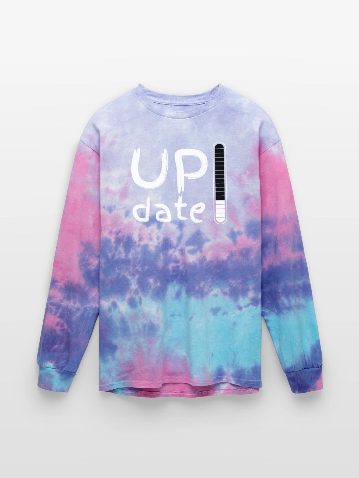 UPdate - Tie Dye Long Sleeve T-shirt - cotton candy - Front