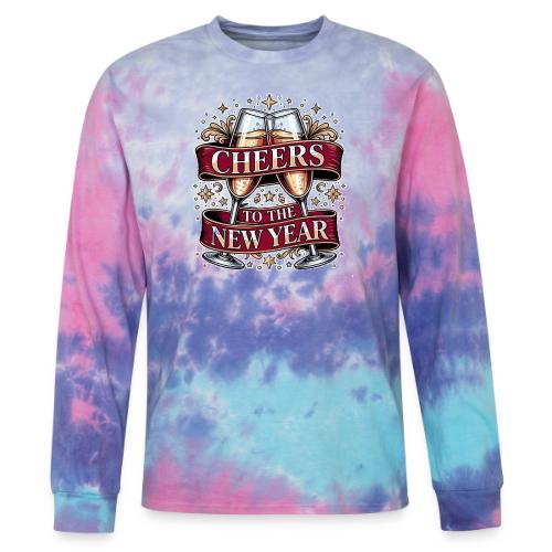 New Year's Champagne T-Shirt - Tie Dye Long Sleeve T-shirt