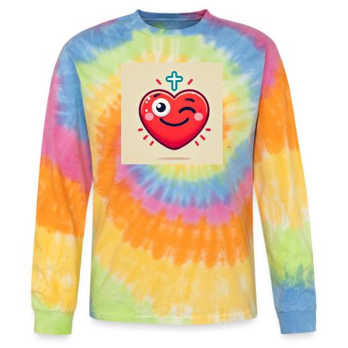 DALLE 2025 09 13 15 56 10 A winking heart sh - Tie Dye Long Sleeve T-shirt