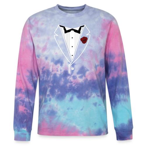 Tuxedo w/White Lapel - Tie Dye Long Sleeve T-shirt