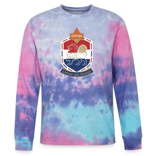 Netherlands Lion Crest T-Shirt, Dutch Badge Gift - Tie Dye Long Sleeve T-shirt