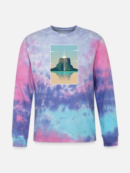Angel Falls Sunrise - Tie Dye Long Sleeve T-shirt - cotton candy