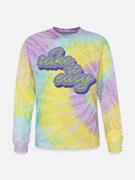 Take It Easy - Tie Dye Long Sleeve T-shirt - mystique