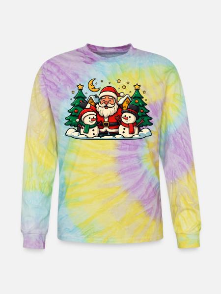 DISEÑO_NAVIDEÑO - Tie Dye Long Sleeve T-shirt - mystique