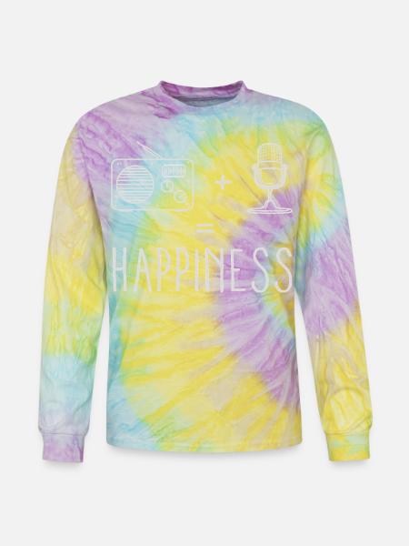 Radio + Microphone = Happiness - Tie Dye Long Sleeve T-shirt - mystique