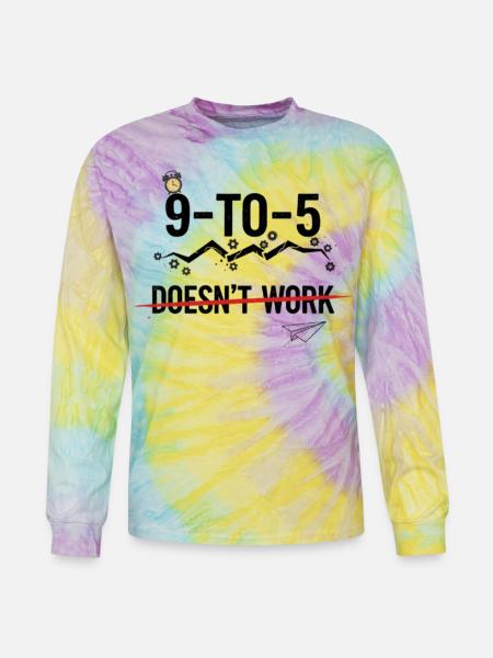 Nine to Five Breaker - Tie Dye Long Sleeve T-shirt - mystique