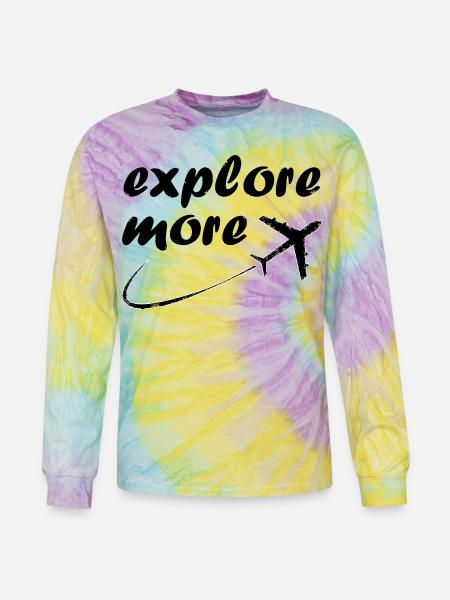 explore more - Tie Dye Long Sleeve T-shirt - mystique
