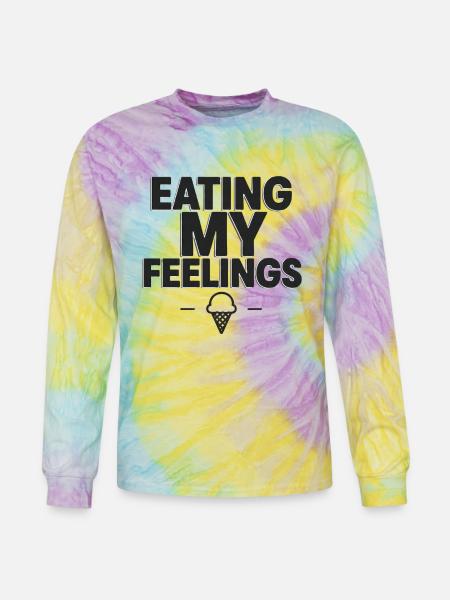 Eating My Feelings - Tie Dye Long Sleeve T-shirt - mystique