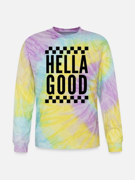 Hella Good Ska Checkerboard - Tie Dye Long Sleeve T-shirt - mystique