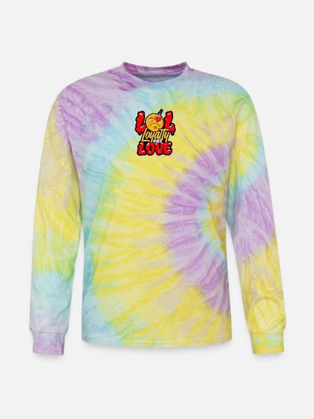 Loyalty Over Love Emblem - Tie Dye Long Sleeve T-shirt - mystique