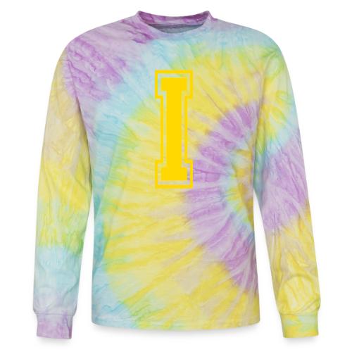 Letter I – Capital Athletic Alphabet Monogram - Tie Dye Long Sleeve T-shirt
