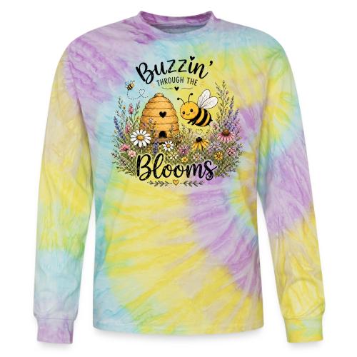 Buzzin' Through The Blooms - Tie Dye Long Sleeve T-shirt