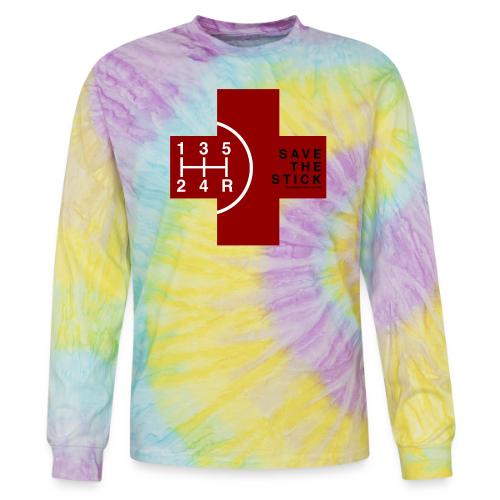 Save the Stick - Red Cross - 5 Speed - Tie Dye Long Sleeve T-shirt