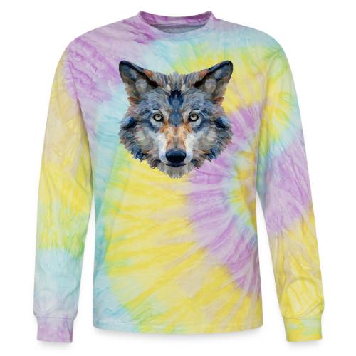 Wolf: Chromatic Wild Gaze - Tie Dye Long Sleeve T-shirt