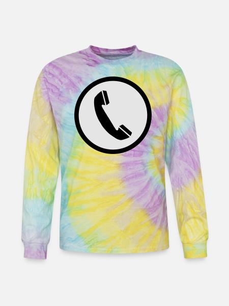 phone sign - Tie Dye Long Sleeve T-shirt - mystique
