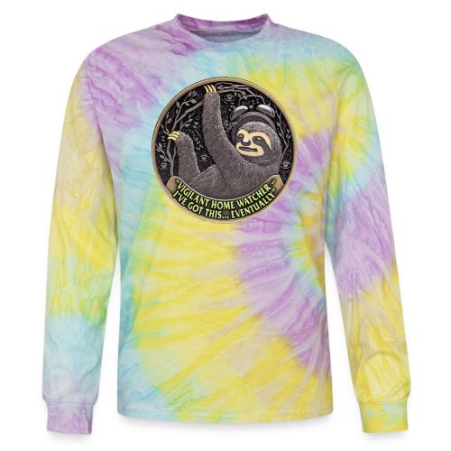 Sloth Home Watcher T Shirt - Tie Dye Long Sleeve T-shirt