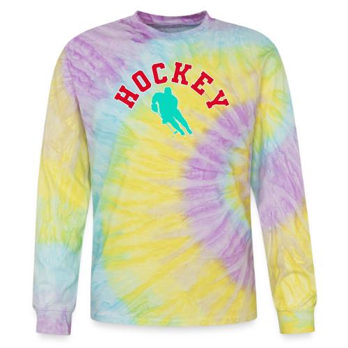 Hockey Player Silhouette - Tie Dye Long Sleeve T-shirt