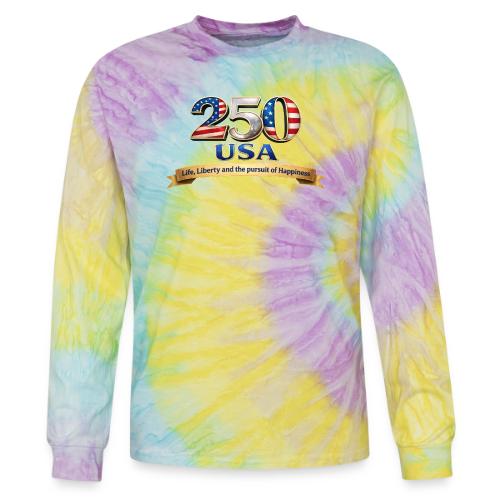 250 USA Liberty Banner - Tie Dye Long Sleeve T-shirt