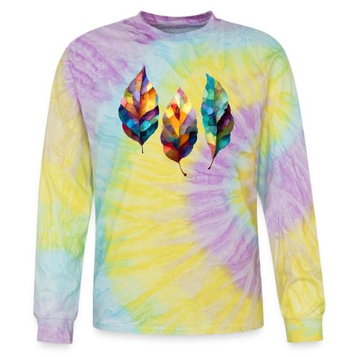 Art: Colorful Leaf Harmony - Tie Dye Long Sleeve T-shirt
