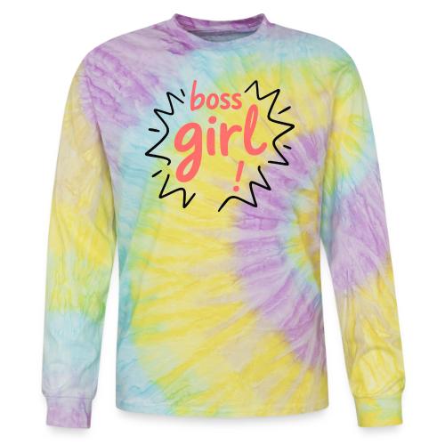 Boss Girl Bold Feminist Statement - Tie Dye Long Sleeve T-shirt