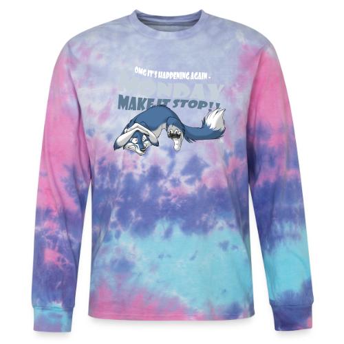 Monday - Make it stop! (blue) - Tie Dye Long Sleeve T-shirt